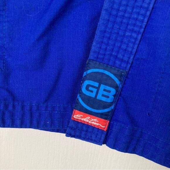 GRACIE BARRA Jiu Jitsu Karate Robe Y4 Blue - Picture 4 of 16